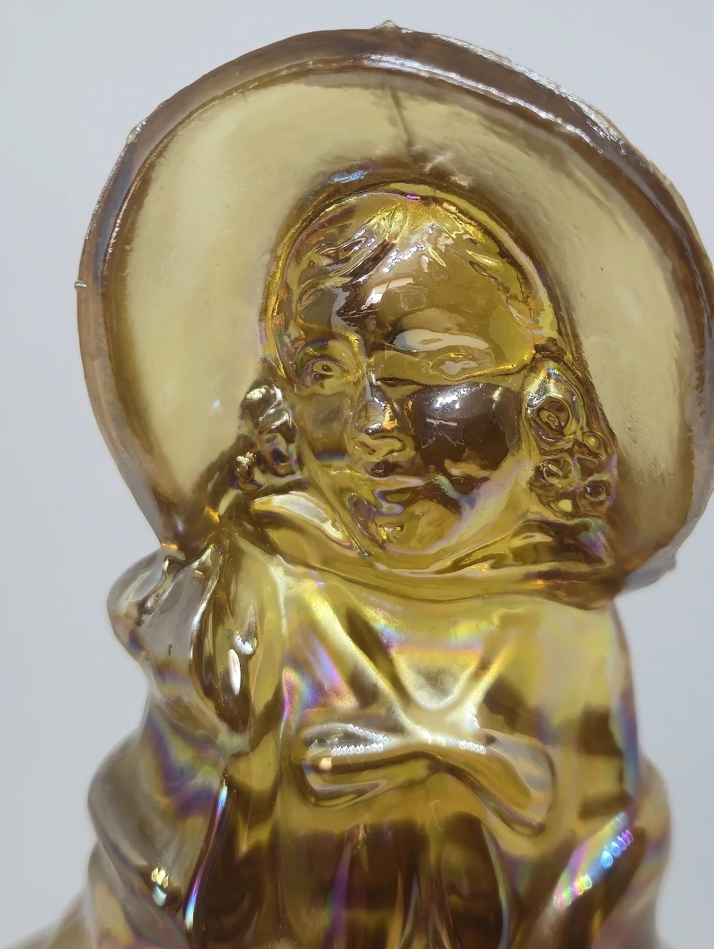 Wheaton Southern Belle Colonial Lady Marigold Iridescent Carnival Glass 6" - Picture 9 of 10